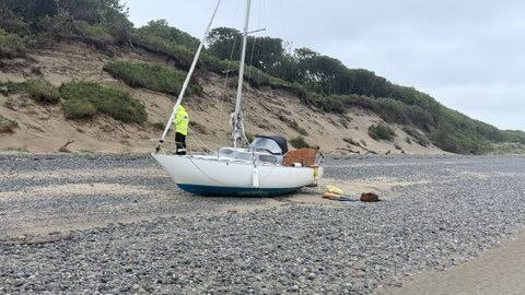 Skellig aground after striking rocks